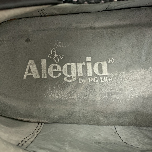 Alegria by PG Lite. slip on shoes Size 40/8 Black silver gray Cushioned - Picture 8 of 12